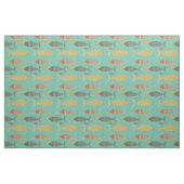 Türkisfarbenes Vintages Kitsch-Fisch Stoff (Fat Quarter (45,7 x 55,9 cm))