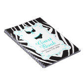 Türkisfarbenes Wäscheparty  Notizblock (Rechte Seite)