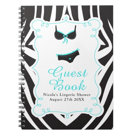 Türkisfarbenes Wäscheparty  Notizblock (Vorderseite)