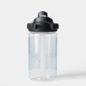 Türkisfarbenes Wasser Trinkflasche (Rückseite)