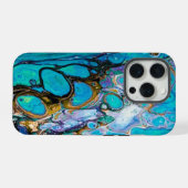 Türkisfarbenes Wasser und abstrakte Kunst iPhone Hülle (Rückseite (Horizontal))