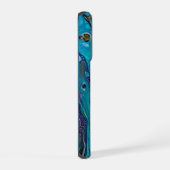 Türkisfarbenes Wasser und abstrakte Kunst iPhone Hülle (Rechte Seite)