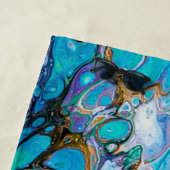 Türkisfarbenes Wasser und abstrakte Kunst Strandtuch (Beispiel)