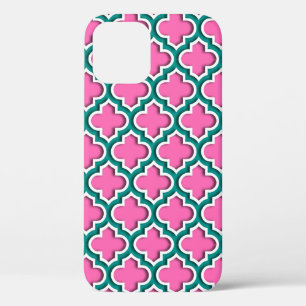Türkisfarbenes Weißes DIY-Hintergrund Marokkanisch Case-Mate iPhone Hülle