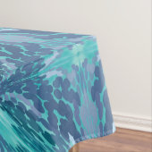 Türkisfarbenes X-Muster Tischdecke (Beispiel)