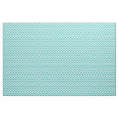 Türkisfarbenes Zickzack Muster in Weiß Stoff (Yard (91,4 cm))
