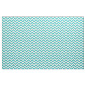 Türkisfarbenes Zickzack Muster in Weiß Stoff (Fat Quarter (45,7 x 55,9 cm))