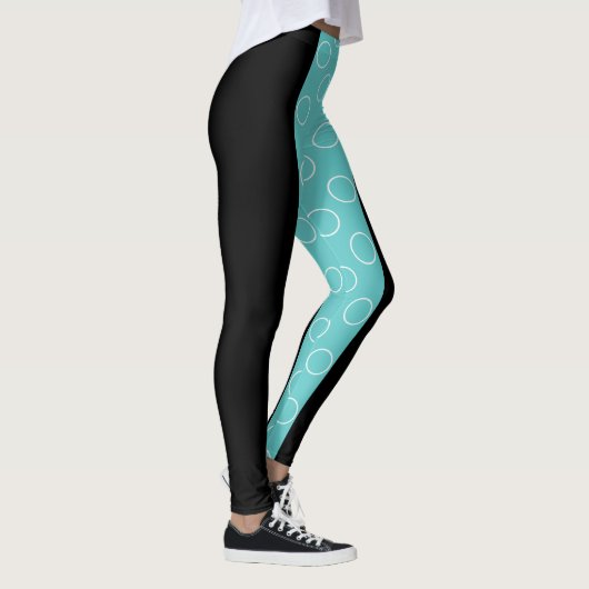 Türkisfarbenmuster Leggings (Rechts)
