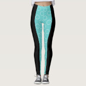 Türkisfarbenmuster Leggings (Vorderseite)