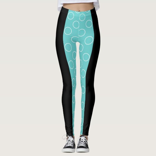Türkisfarbenmuster Leggings (Vorderseite)