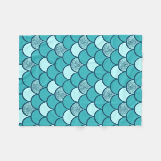 Türkisfarbenmuster mit Glitzer Fleecedecke (Vorderseite (Horizontal))