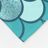 Türkisfarbenmuster mit Glitzer Fleecedecke (Ecke)