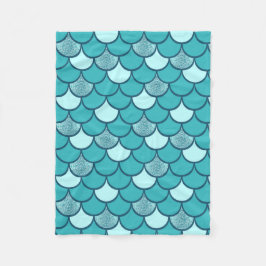 Türkisfarbenmuster mit Glitzer Fleecedecke