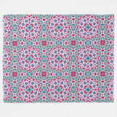 Türkisfarbenprägung Kaleidoskop Fleecedecke (Vorderseite (Horizontal))