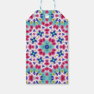 Türkisfarbenprägung Kaleidoskop Geschenkanhänger