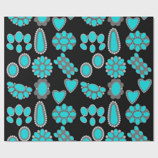 Türkisfarbenwaschpapier Geschenkpapier (Flach)