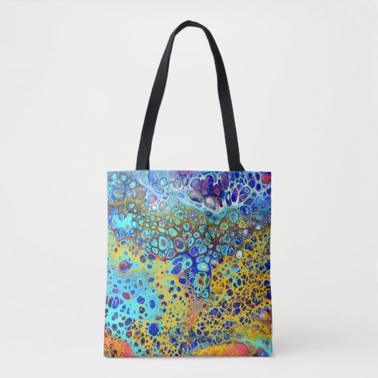 Türkisfizz-Acryl gießen alle über Tasche (Vorderseite)