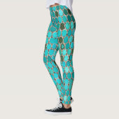 Türkisfliesen, ovales Mosaik Leggings (Links)