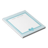 Türkisfoiles Herz Notepad 5.5" x 6" Notizblock (angewinkelt)