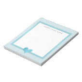 Türkisfoiles Herz Notepad 5.5" x 6" Notizblock (Rotiert)