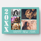 Türkisfroh Neues Jahr 2023 5 FotoCollage Fotoplatte (Vorderseite)