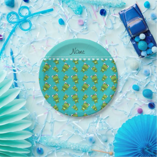 Türkisfrosch, personalisiert pappteller (Party)
