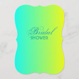 Türkisgelb-grün-Brautparty Einladung