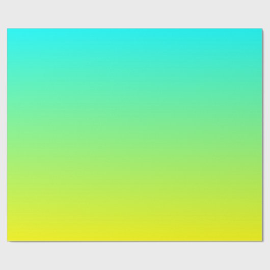 Türkisgelb-grün-grün, modern chic geschenkpapier (Flach)