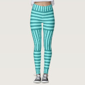 Türkisgeometrisch Leggings (Vorderseite)