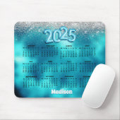 Türkisglanz 2025 Mono-Kalender Mousepad (Mit Mouse)