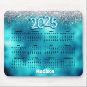Türkisglanz 2025 Mono-Kalender Mousepad (Vorne)