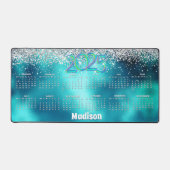 Türkisglanz 2025 Mono-Kalender Schreibtischunterlage (Vorderseite)