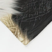 Türkisgoldfarben, Schwarz-weiße Cowhid Fleecedecke (Ecke)