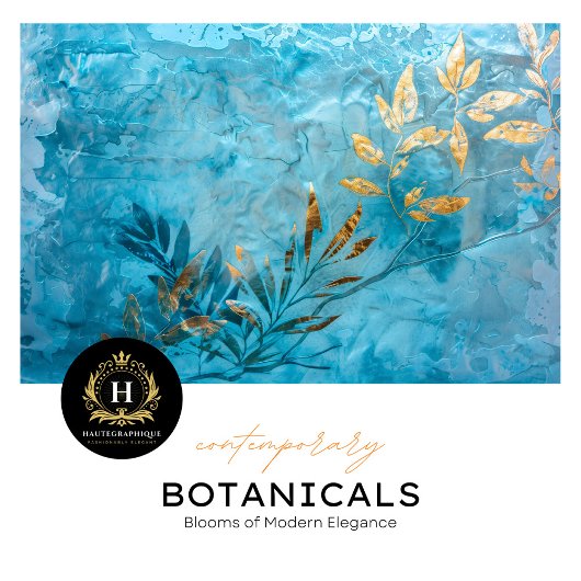 Türkisgoldleaf und botanisches Gewebe Seidenpapier