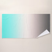 Türkisgrau Ombre Badehandtuch (Badehandtuch)