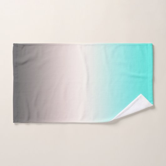 Türkisgrau Ombre Badhandtuch Set (Handtuch)