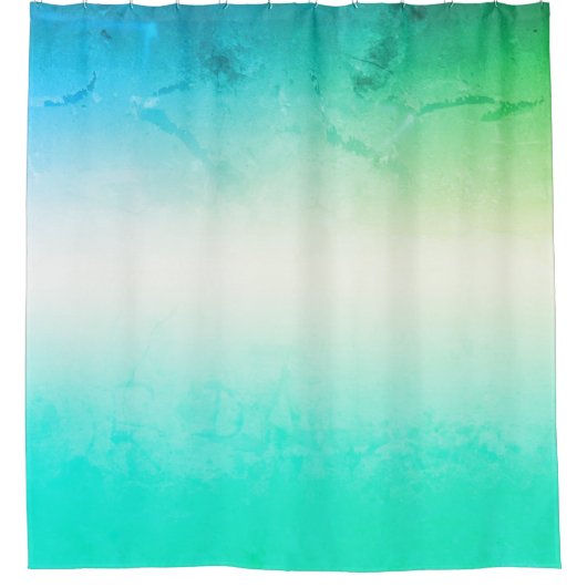 Türkisgrau Ombre Duschvorhang (Vorderseite)