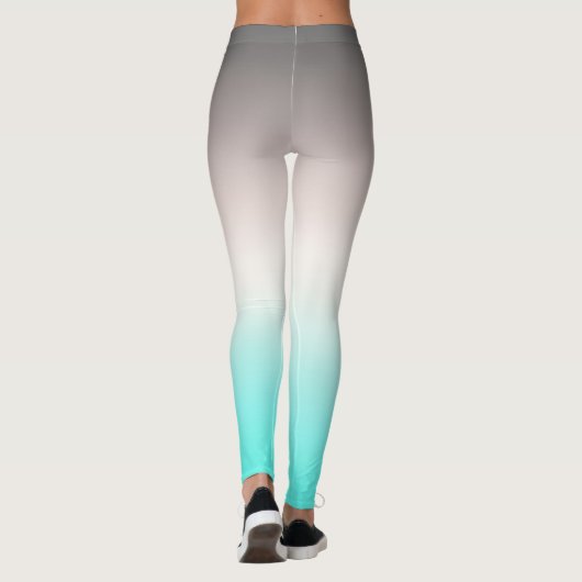 Türkisgrau Ombre Leggings (Rückseite)