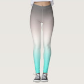 Türkisgrau Ombre Leggings (Vorderseite)