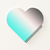 Türkisgrau Ombre Notizblock (Rückseite)