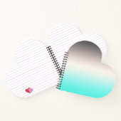 Türkisgrau Ombre Notizblock (Innenseite)