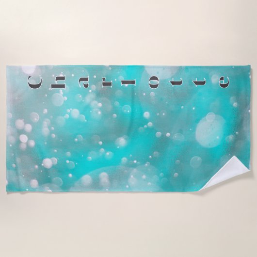 Türkisgraublasen Strandtuch (Vorderseite)
