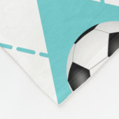 Türkisgraue Raute Fleecedecke (Ecke)