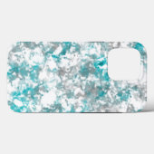 Türkisgraue und weiße Marmorstruktur Case-Mate iPhone Hülle (Rückseite (Horizontal))