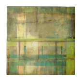 Türkisgrün und Abstrakt gestrichen Fliese (Vorderseite)