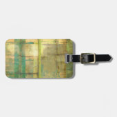 Türkisgrün und Abstrakt gestrichen Gepäckanhänger (Vorderseite horizontal)
