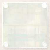 Türkisgrün und Abstrakt gestrichen Glasuntersetzer (Rückseite)