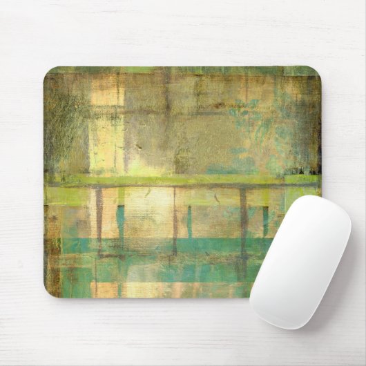 Türkisgrün und Abstrakt gestrichen Mousepad (Mit Mouse)