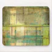 Türkisgrün und Abstrakt gestrichen Mousepad (Vorne)