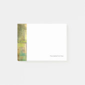 Türkisgrün und Abstrakt gestrichen Post-it Klebezettel (Vorderseite)